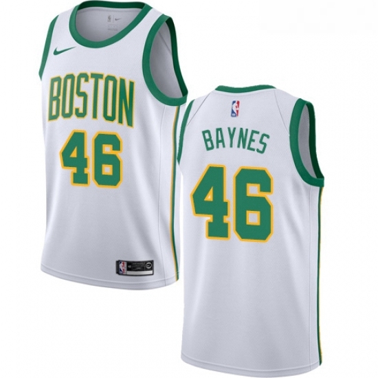 Youth Nike Boston Celtics 46 Aron Baynes Swingman White NBA Jersey City Edition Youth Nike Boston Celtics 46 Aron Baynes Swingman White NBA Jersey City Edition