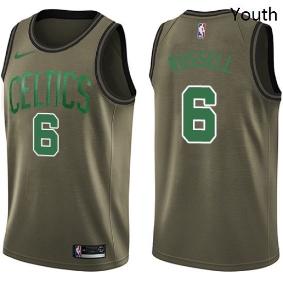 Youth Nike Boston Celtics 6 Bill Russell Swingman Green Salute to Service NBA Jersey Youth Nike Boston Celtics 6 Bill Russell Swingman Green Salute to Service NBA Jersey