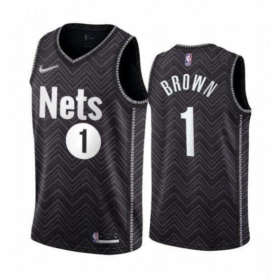 Men Brooklyn Nets 1 Bruce Brown Black NBA Swingman 2020 21 Earned Edition Jersey Men Brooklyn Nets 1 Bruce Brown Black NBA Swingman 2020 21 Earned Edition Jersey