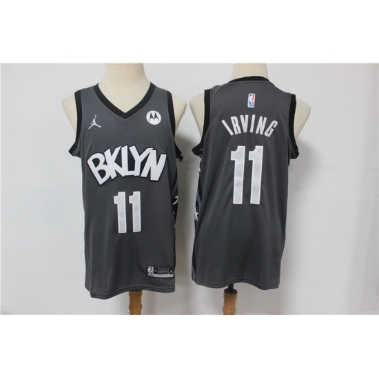 Men Brooklyn Nets 11 Kyrie Irving Dark Gray 2021 Swingman Jersey Men Brooklyn Nets 11 Kyrie Irving Dark Gray 2021 Swingman Jersey