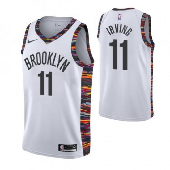 Men Brooklyn Nets 11 Kyrie Irving Swingman Black Basketball Jersey 2018 19 City Edition Men Brooklyn Nets 11 Kyrie Irving Swingman Black Basketball Jersey 2018 19 City Edition