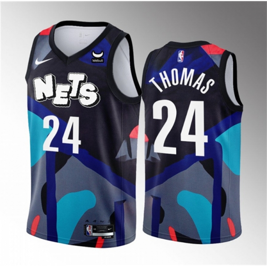 Men Brooklyn Nets 24 Cam Thomas Black 2023 24 City Edition Stitched Basketball Jersey Men Brooklyn Nets 24 Cam Thomas Black 2023 24 City Edition Stitched Basketball Jersey