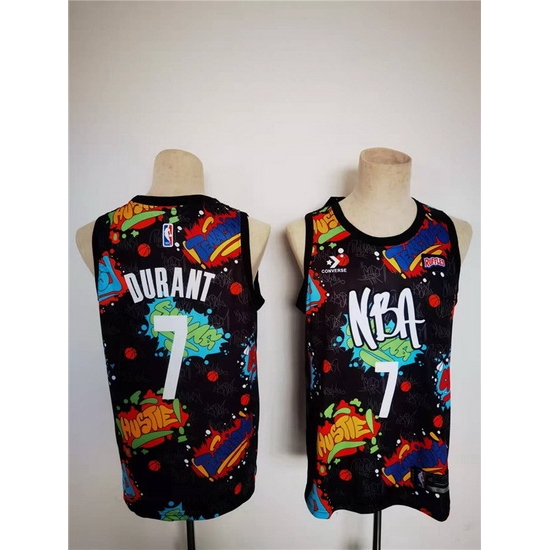 Men Brooklyn Nets 7 Kevin Durant 2021 Black Stitched Basketball Jersey Men Brooklyn Nets 7 Kevin Durant 2021 Black Stitched Basketball Jersey