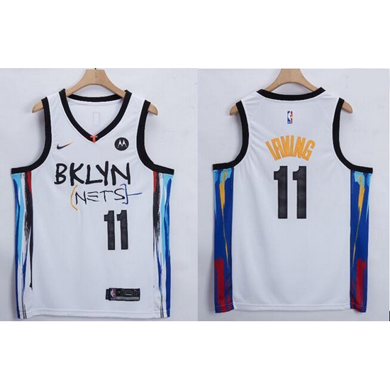 Men Brooklyn Nets Kyrie Irving 11 White 2021 Nike NBA Swingman Jersey Men Brooklyn Nets Kyrie Irving 11 White 2021 Nike NBA Swingman Jersey
