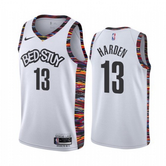 Men Nike Brooklyn Nets 13 James Harden Men 2019 20 White BED STUY City Edition Stitched NBA Jersey Men Nike Brooklyn Nets 13 James Harden Men 2019 20 White BED STUY City Edition Stitched NBA Jersey