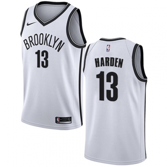 Men Nike Brooklyn Nets 13 James Harden White NBA Swingman Association Edition Jersey Men Nike Brooklyn Nets 13 James Harden White NBA Swingman Association Edition Jersey
