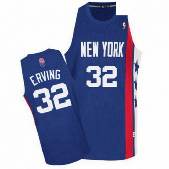 Mens Adidas Brooklyn Nets 32 Julius Erving Authentic Blue ABA Retro Throwback NBA Jersey Mens Adidas Brooklyn Nets 32 Julius Erving Authentic Blue ABA Retro Throwback NBA Jersey