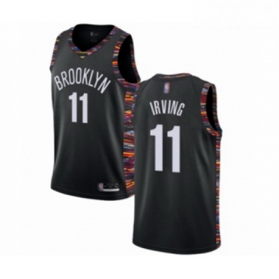 Mens Brooklyn Nets 11 Kyrie Irving Authentic Black Basketball Jersey 2018 19 City Edition Mens Brooklyn Nets 11 Kyrie Irving Authentic Black Basketball Jersey 2018 19 City Edition
