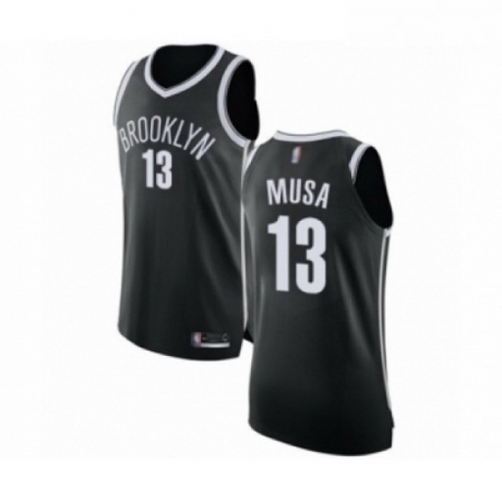 Mens Brooklyn Nets 13 Dzanan Musa Authentic Black Basketball Jersey Icon Edition Mens Brooklyn Nets 13 Dzanan Musa Authentic Black Basketball Jersey Icon Edition