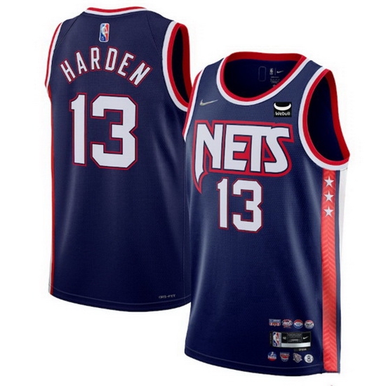 Men's Brooklyn Nets #13 James Harden 2021 22 Navy Swingman City Edition 75th Anniversary Stitched Basketball Jersey Men's Brooklyn Nets #13 James Harden 2021 22 Navy Swingman City Edition 75th Anniversary Stitched Basketball Jersey