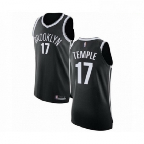 Mens Brooklyn Nets 17 Garrett Temple Authentic Black Basketball Jersey Icon Edition Mens Brooklyn Nets 17 Garrett Temple Authentic Black Basketball Jersey Icon Edition