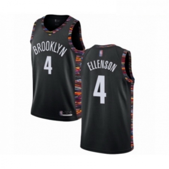 Mens Brooklyn Nets 4 Henry Ellenson Authentic Black Basketball Jersey 2018 19 City Edition Mens Brooklyn Nets 4 Henry Ellenson Authentic Black Basketball Jersey 2018 19 City Edition