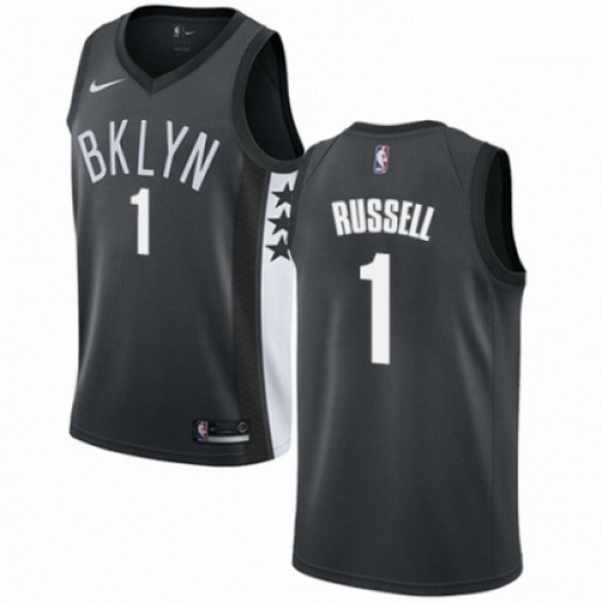 Mens Nike Brooklyn Nets 1 DAngelo Russell Authentic Gray NBA Jersey Statement Edition Mens Nike Brooklyn Nets 1 DAngelo Russell Authentic Gray NBA Jersey Statement Edition