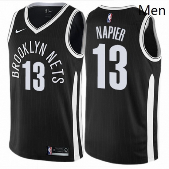 Mens Nike Brooklyn Nets 13 Shabazz Napier Swingman Black NBA Jersey City Edition Mens Nike Brooklyn Nets 13 Shabazz Napier Swingman Black NBA Jersey City Edition