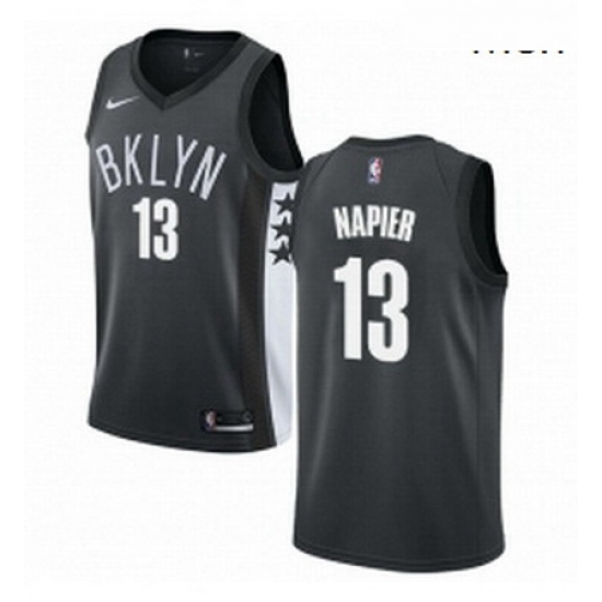 Mens Nike Brooklyn Nets 13 Shabazz Napier Swingman Gray NBA Jersey Statement Edition Mens Nike Brooklyn Nets 13 Shabazz Napier Swingman Gray NBA Jersey Statement Edition