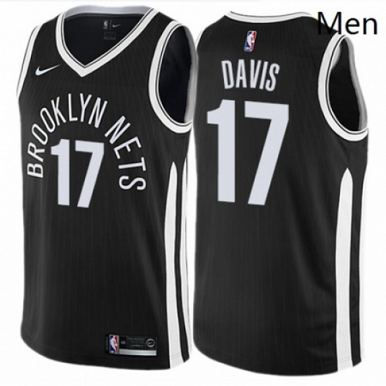 Mens Nike Brooklyn Nets 17 Ed Davis Swingman Black NBA Jersey City Edition Mens Nike Brooklyn Nets 17 Ed Davis Swingman Black NBA Jersey City Edition