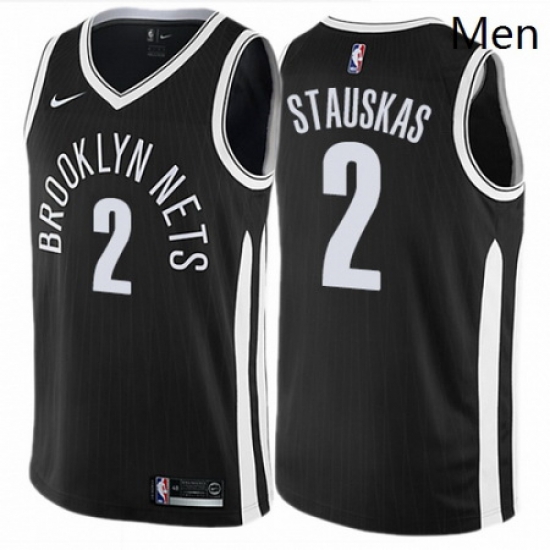 Mens Nike Brooklyn Nets 2 Nik Stauskas Authentic Black NBA Jersey City Edition Mens Nike Brooklyn Nets 2 Nik Stauskas Authentic Black NBA Jersey City Edition