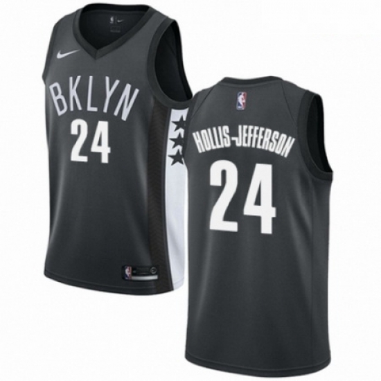 Mens Nike Brooklyn Nets 24 Rondae Hollis Jefferson Authentic Gray NBA Jersey Statement Edition Mens Nike Brooklyn Nets 24 Rondae Hollis Jefferson Authentic Gray NBA Jersey Statement Edition