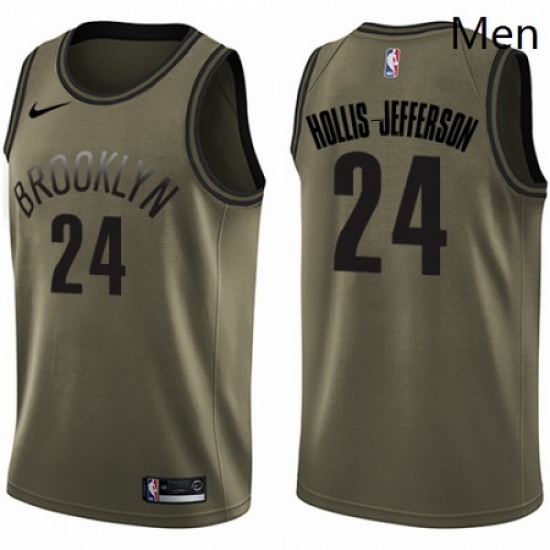 Mens Nike Brooklyn Nets 24 Rondae Hollis Jefferson Green Salute to Service NBA Swingman Jersey Mens Nike Brooklyn Nets 24 Rondae Hollis Jefferson Green Salute to Service NBA Swingman Jersey