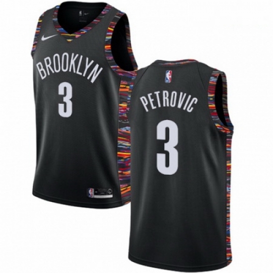 Mens Nike Brooklyn Nets 3 Drazen Petrovic Swingman Black NBA Jersey 2018 19 City Edition Mens Nike Brooklyn Nets 3 Drazen Petrovic Swingman Black NBA Jersey 2018 19 City Edition