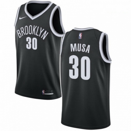 Mens Nike Brooklyn Nets 30 Dzanan Musa Swingman Black NBA Jersey Icon Edition Mens Nike Brooklyn Nets 30 Dzanan Musa Swingman Black NBA Jersey Icon Edition