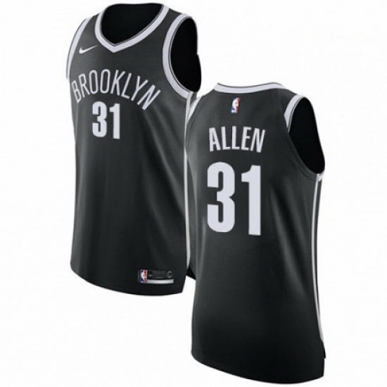 Mens Nike Brooklyn Nets 31 Jarrett Allen Authentic Black Road NBA Jersey Icon Edition Mens Nike Brooklyn Nets 31 Jarrett Allen Authentic Black Road NBA Jersey Icon Edition