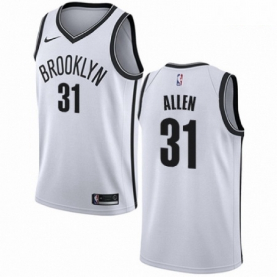 Mens Nike Brooklyn Nets 31 Jarrett Allen Authentic White NBA Jersey Association Edition Mens Nike Brooklyn Nets 31 Jarrett Allen Authentic White NBA Jersey Association Edition