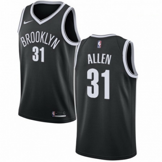 Mens Nike Brooklyn Nets 31 Jarrett Allen Swingman Black Road NBA Jersey Icon Edition Mens Nike Brooklyn Nets 31 Jarrett Allen Swingman Black Road NBA Jersey Icon Edition