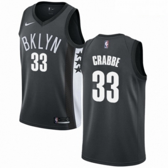 Mens Nike Brooklyn Nets 33 Allen Crabbe Authentic Gray NBA Jersey Statement Edition Mens Nike Brooklyn Nets 33 Allen Crabbe Authentic Gray NBA Jersey Statement Edition