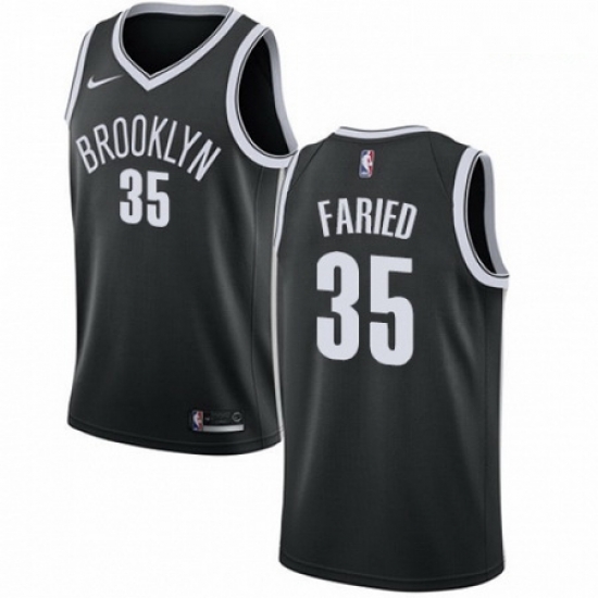 Mens Nike Brooklyn Nets 35 Kenneth Faried Swingman Black NBA Jersey Icon Edition Mens Nike Brooklyn Nets 35 Kenneth Faried Swingman Black NBA Jersey Icon Edition