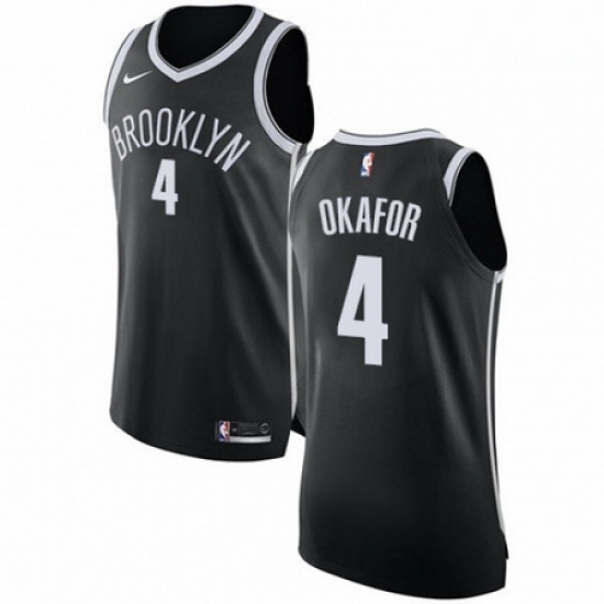 Mens Nike Brooklyn Nets 4 Jahlil Okafor Authentic Black Road NBA Jersey Icon Edition Mens Nike Brooklyn Nets 4 Jahlil Okafor Authentic Black Road NBA Jersey Icon Edition