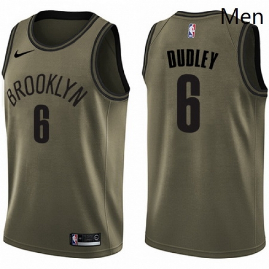 Mens Nike Brooklyn Nets 6 Jared Dudley Swingman Green Salute to Service NBA Jersey Mens Nike Brooklyn Nets 6 Jared Dudley Swingman Green Salute to Service NBA Jersey