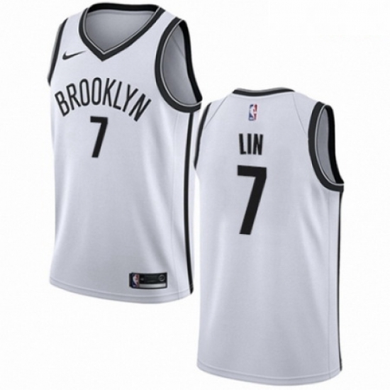 Mens Nike Brooklyn Nets 7 Jeremy Lin Swingman White NBA Jersey Association Edition Mens Nike Brooklyn Nets 7 Jeremy Lin Swingman White NBA Jersey Association Edition