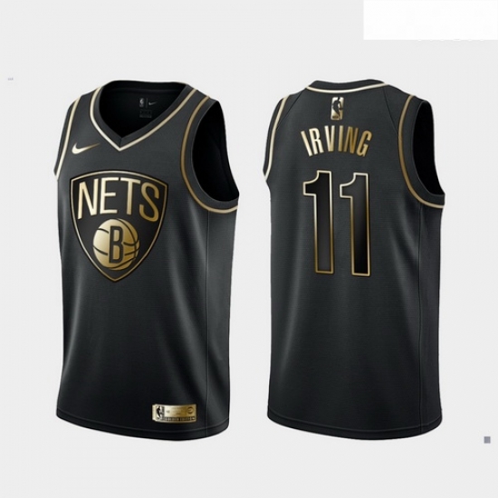 Nets 11 Kyrie Irving Black Gold Nike Swingman Jersey Nets 11 Kyrie Irving Black Gold Nike Swingman Jersey