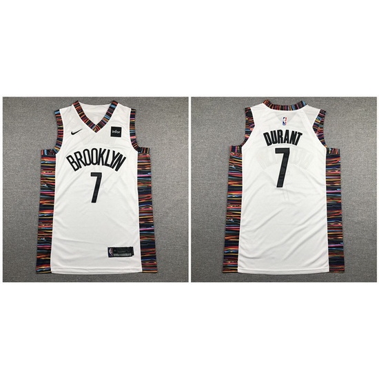 Nets 7 Kevin Durant White City Edition Nike Authentic Jersey Nets 7 Kevin Durant White City Edition Nike Authentic Jersey