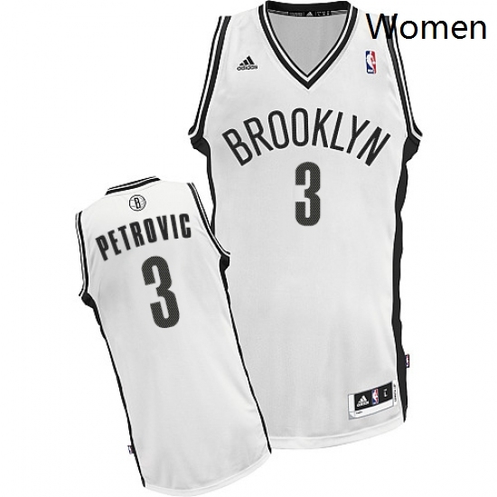 Womens Adidas Brooklyn Nets 3 Drazen Petrovic Swingman White Home NBA Jersey Womens Adidas Brooklyn Nets 3 Drazen Petrovic Swingman White Home NBA Jersey