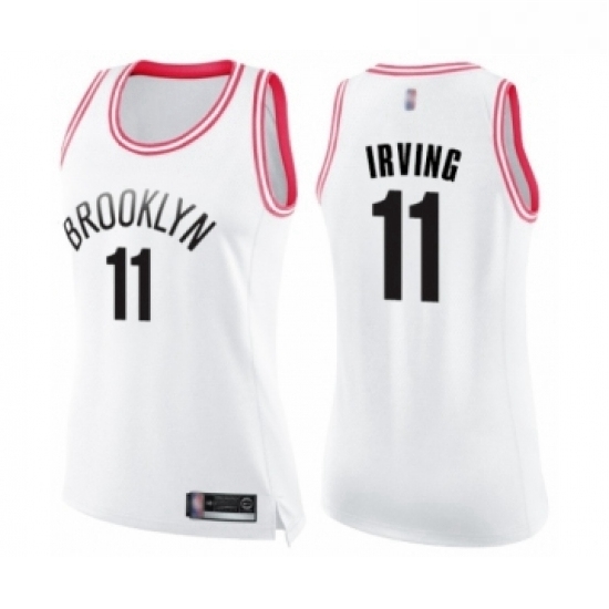 Womens Brooklyn Nets 11 Kyrie Irving Swingman White Pink Fashion Basketball Jersey Womens Brooklyn Nets 11 Kyrie Irving Swingman White Pink Fashion Basketball Jersey