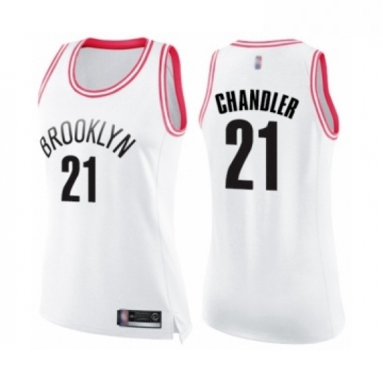 Womens Brooklyn Nets 21 Wilson Chandler Swingman White Pink Fashion Basketball Jerse Womens Brooklyn Nets 21 Wilson Chandler Swingman White Pink Fashion Basketball Jerse
