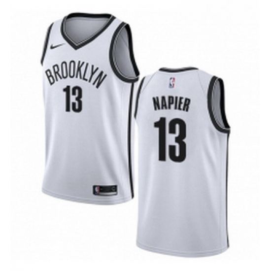 Womens Nike Brooklyn Nets 13 Shabazz Napier Swingman White NBA Jersey Association Edition Womens Nike Brooklyn Nets 13 Shabazz Napier Swingman White NBA Jersey Association Edition