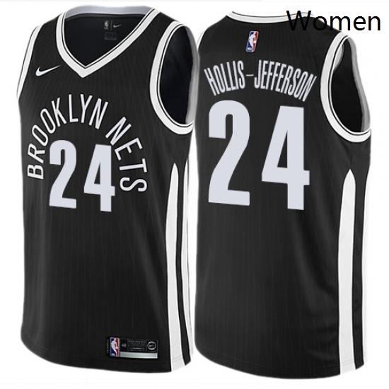 Womens Nike Brooklyn Nets 24 Rondae Hollis Jefferson Swingman Black NBA Jersey City Edition Womens Nike Brooklyn Nets 24 Rondae Hollis Jefferson Swingman Black NBA Jersey City Edition
