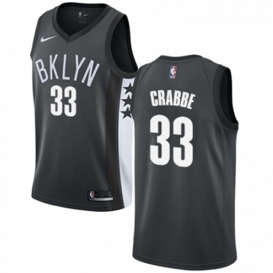 Womens Nike Brooklyn Nets 33 Allen Crabbe Authentic Gray NBA Jersey Statement Edition Womens Nike Brooklyn Nets 33 Allen Crabbe Authentic Gray NBA Jersey Statement Edition