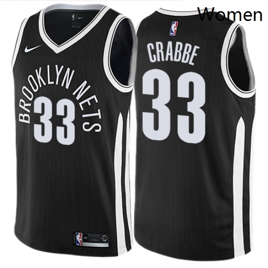 Womens Nike Brooklyn Nets 33 Allen Crabbe Swingman Black NBA Jersey City Edition Womens Nike Brooklyn Nets 33 Allen Crabbe Swingman Black NBA Jersey City Edition