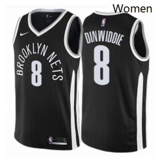 Womens Nike Brooklyn Nets 8 Spencer Dinwiddie Swingman Black NBA Jersey City Edition Womens Nike Brooklyn Nets 8 Spencer Dinwiddie Swingman Black NBA Jersey City Edition