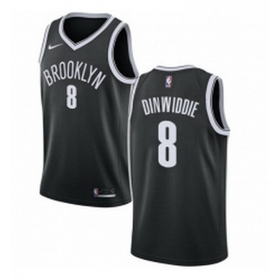 Womens Nike Brooklyn Nets 8 Spencer Dinwiddie Swingman Black NBA Jersey Icon Edition Womens Nike Brooklyn Nets 8 Spencer Dinwiddie Swingman Black NBA Jersey Icon Edition