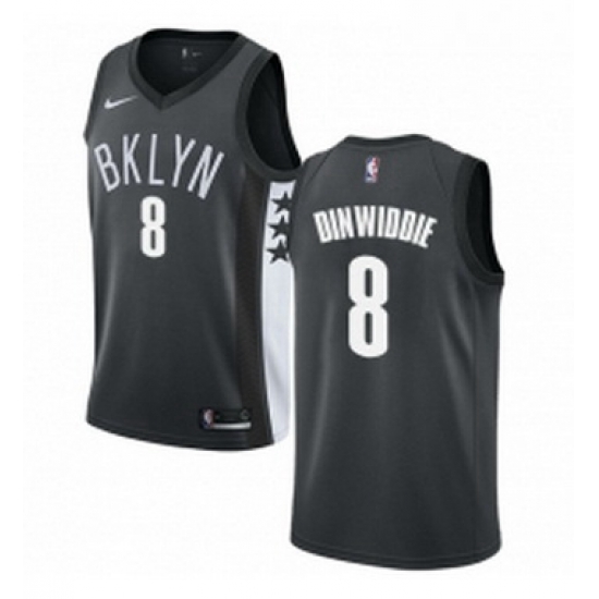 Womens Nike Brooklyn Nets 8 Spencer Dinwiddie Swingman Gray NBA Jersey Statement Edition Womens Nike Brooklyn Nets 8 Spencer Dinwiddie Swingman Gray NBA Jersey Statement Edition