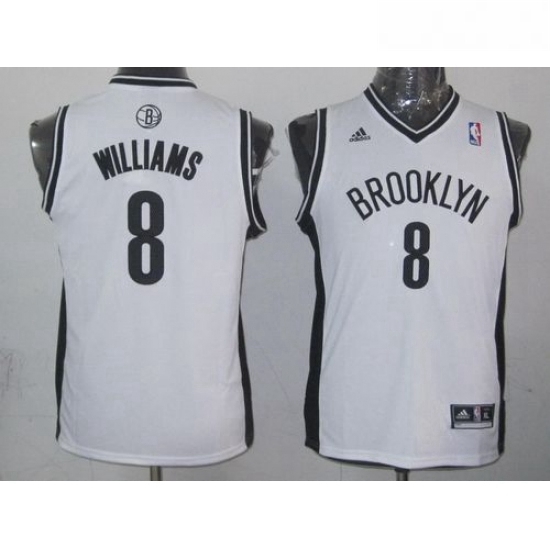 Nets 8 Deron Williams White Stitched Youth NBA Jersey