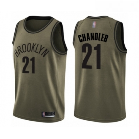 Youth Brooklyn Nets 21 Wilson Chandler Swingman Green Salute to Service Basketball Jersey Youth Brooklyn Nets 21 Wilson Chandler Swingman Green Salute to Service Basketball Jersey