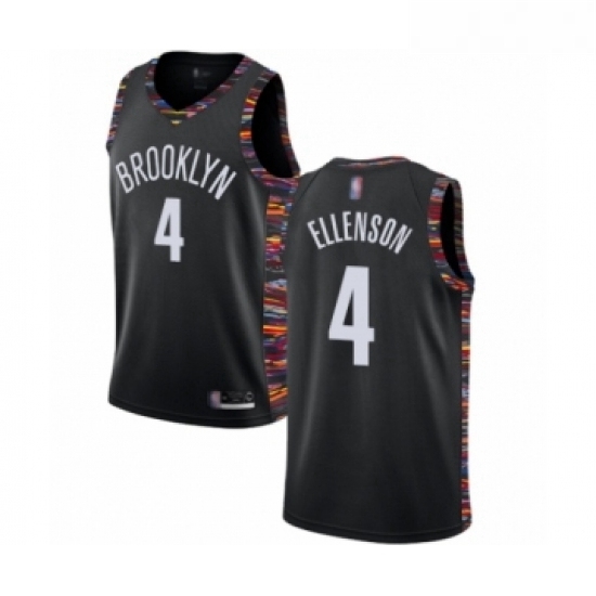Youth Brooklyn Nets 4 Henry Ellenson Swingman Black Basketball Jersey 2018 19 City Edition Youth Brooklyn Nets 4 Henry Ellenson Swingman Black Basketball Jersey 2018 19 City Edition