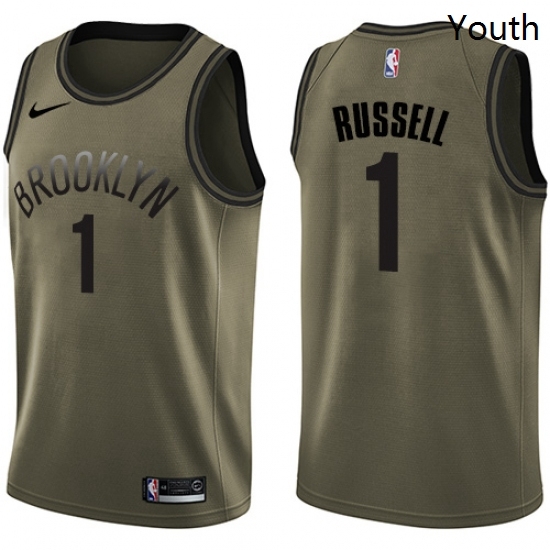 Youth Nike Brooklyn Nets 1 DAngelo Russell Swingman Green Salute to Service NBA Jersey Youth Nike Brooklyn Nets 1 DAngelo Russell Swingman Green Salute to Service NBA Jersey
