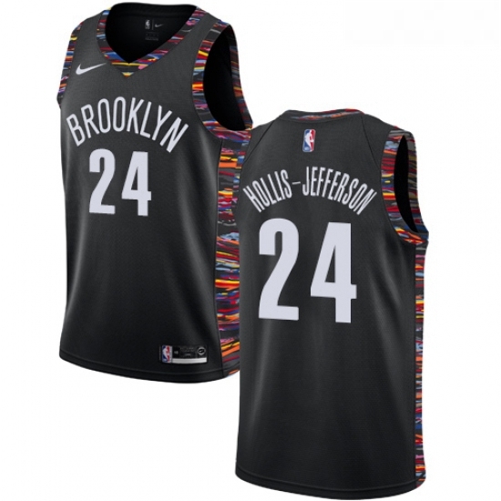 Youth Nike Brooklyn Nets 24 Rondae Hollis Jefferson Swingman Black NBA Jersey 2018 19 City Edition Youth Nike Brooklyn Nets 24 Rondae Hollis Jefferson Swingman Black NBA Jersey 2018 19 City Edition